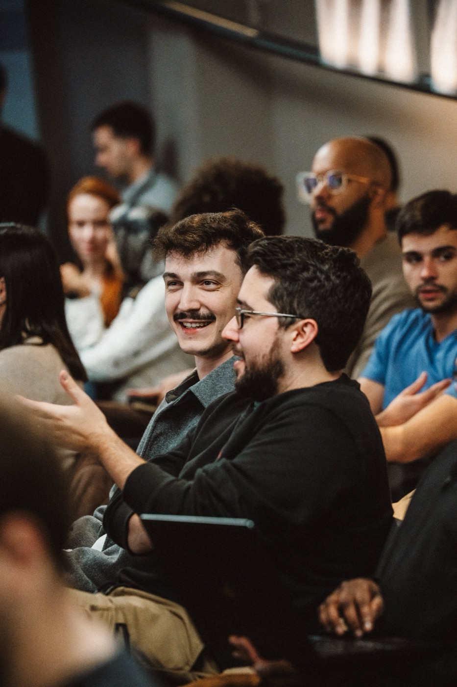 Daniel Williams in the audience at a developer conference